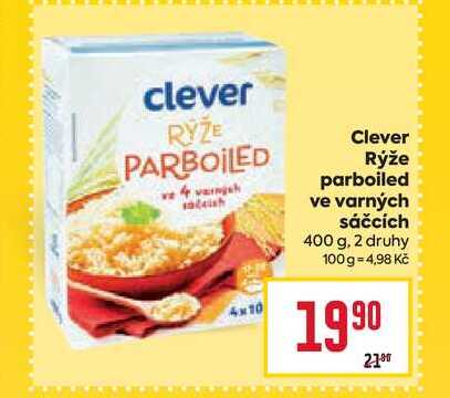 Clever Rýže parboiled ve varných sáčcích 400 g