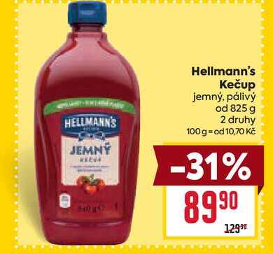 Hellmann's Kečup jemný, pálivý od 825 g