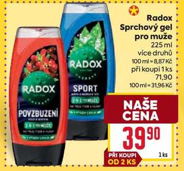 Radox Sprchový gel pro muže 225 ml
