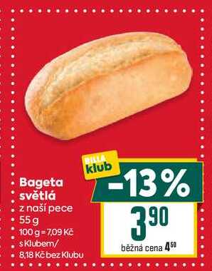 Bageta světlá z naší pece 55 g