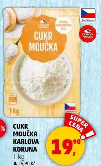 CUKR MOUČKA KARLOVA KORUNA, 1 kg