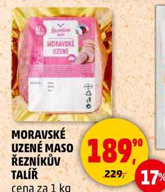 MORAVSKÉ UZENÉ MASO ŘEZNÍKŮV TALÍŘ, 1 kg