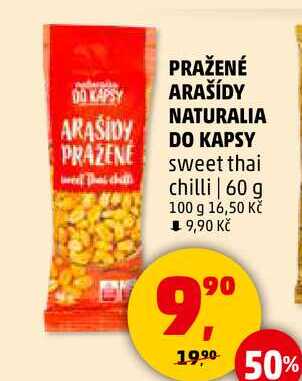 PRAŽENÉ ARAŠÍDY NATURALIA DO KAPSY sweet thai chilli, 60 g