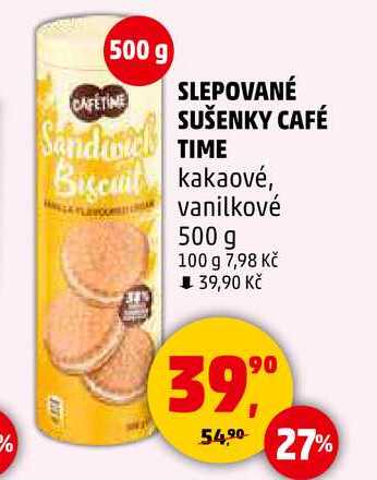 SLEPOVANÉ SUŠENKY CAFÉ TIME kakaové, vanilkové, 500 g
