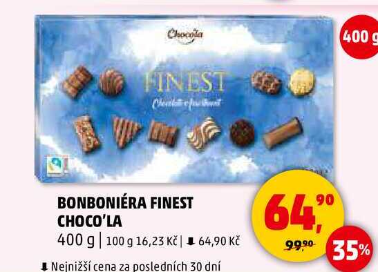 BONBONIÉRA FINEST CHOCO'LA, 400 g 
