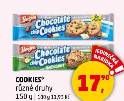 COOKIES HAZELNUT různé druhy, 150 g 
