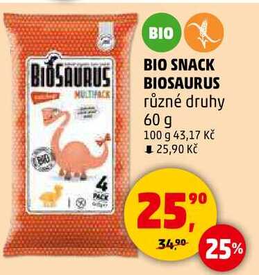 BioSaurus kukuřičné křupky, 60 g, vybrané druhy