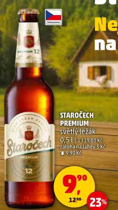 STAROČECH PREMIUM světlý ležák, 0,5 l