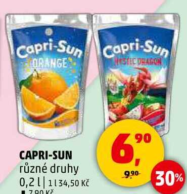 CAPRI-SUN různé druhy, 0,2 l