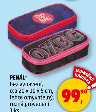 PENÁL bez vybavení, cca 20 x 10 x 5 cm, lehce omyvatelný, různá provedení, 1 ks 