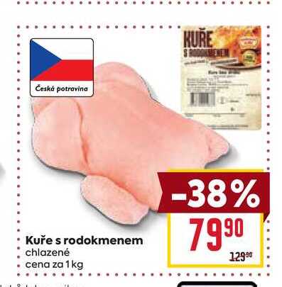 Kuře s rodokmenem chlazené cena za 1 kg 