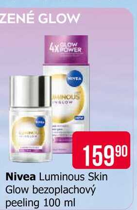 Nivea Luminous Skin Glow bezoplachový peeling 100 ml