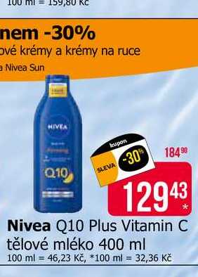 Nivea Q10 Plus Vitamin C tělové mléko 400 ml