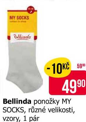 Bellinda ponožky MY SOCKS, různé velikosti, vzory, 1 pár 