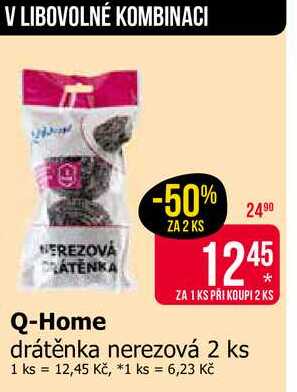 Q-Home drátěnka nerezová 2 ks 