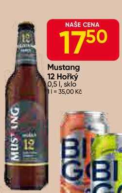 Mustang 12 Hořký 0,5 l, sklo