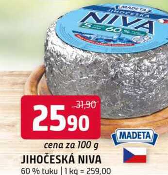 Jihočeská Niva 60%, 100g