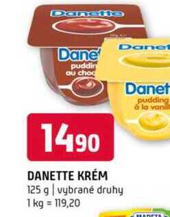 DANETTE KRÉM 125 g vybrané druhy