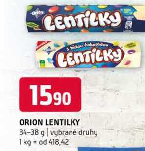 ORION LENTILKY 34-38 g vybrané druhy 