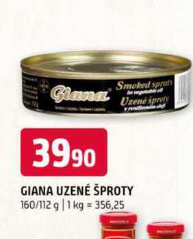GIANA UZENÉ ŠPROTY 160/112 g