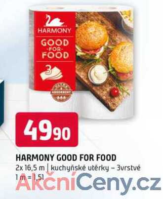 HARMONY GOOD FOR FOOD 2x 16,5 m kuchyňské utěrky 3vrstvé 