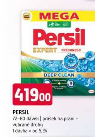 PERSIL 72-80 dávek prášek na praní vybrané druhy 