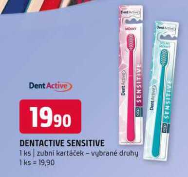 DENTACTIVE SENSITIVE 1 ks zubní kartáček vybrané druhy