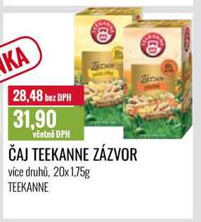 ČAJ TEEKANNE ZÁZVOR 20x 1,75g