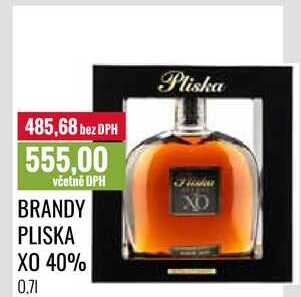 BRANDY PLISKA XO 40% 0,7l