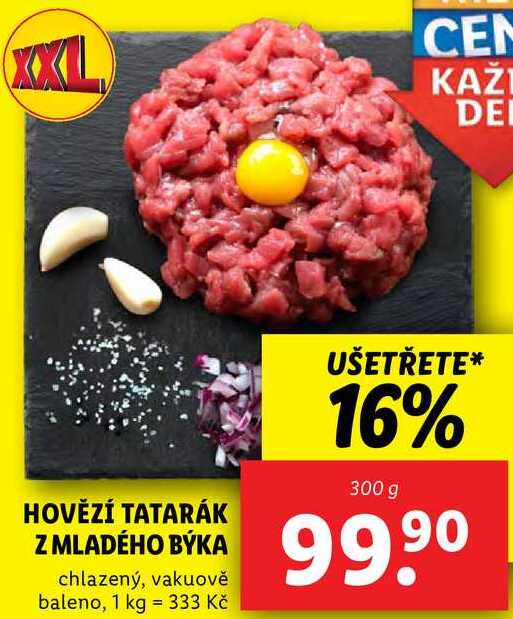 HOVĚZÍ TATARÁK Z MLADÉHO BÝKA, 300 g