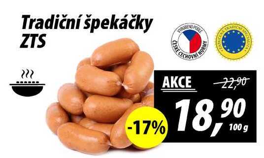 Tradiční špekáčky ZTS, 100 g