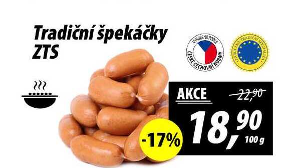 Tradiční špekáčky ZTS, 100 g