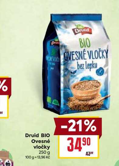 Druid BIO Ovesné vločky 250 g
