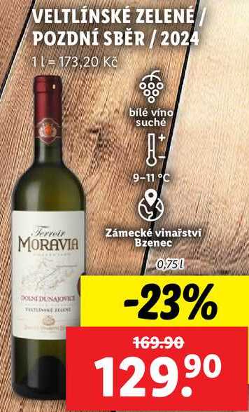 VELTLÍNSKÉ ZELENÉ, 0,75 l