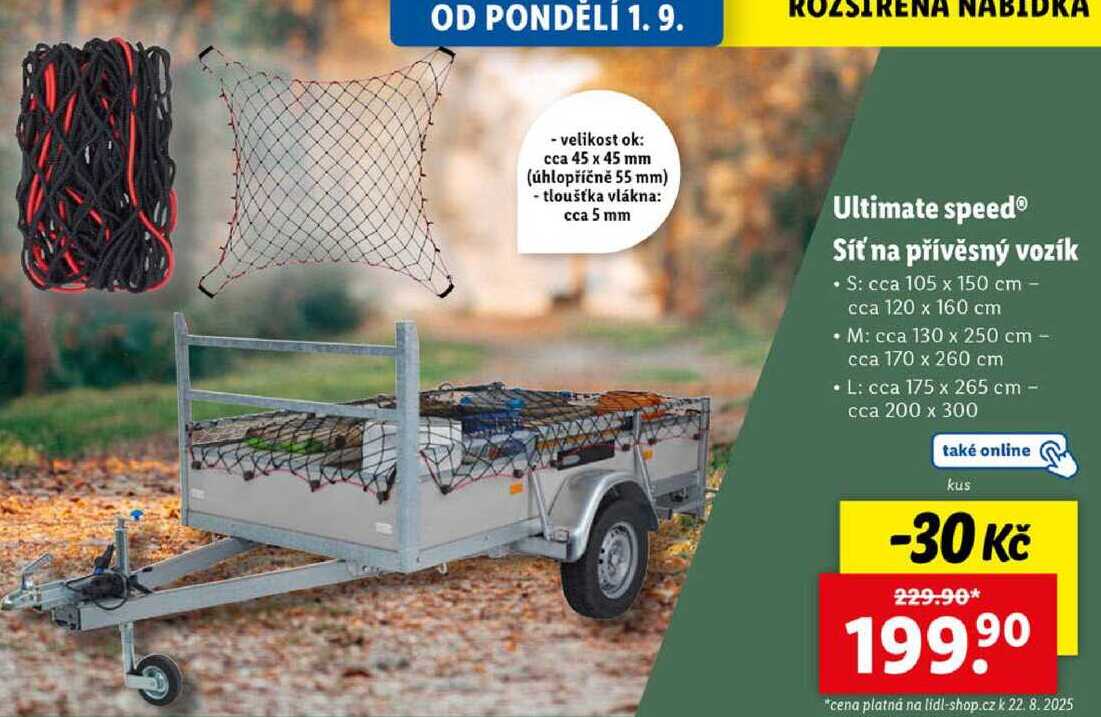 Ultimate speed Síť na přívěsný vozík 