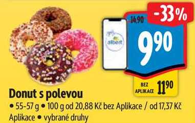 Donut s polevou, 55-57 g 
