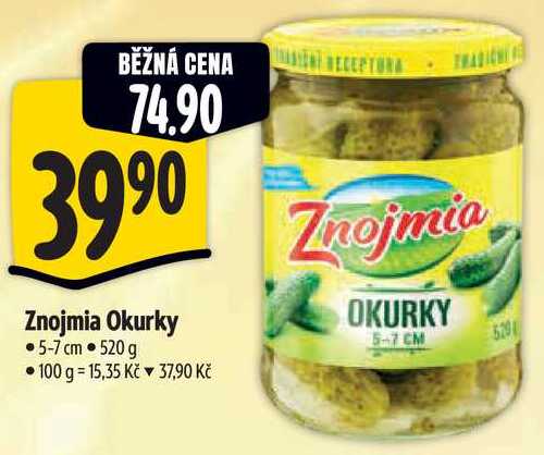 Znojmia Okurky, 520 g