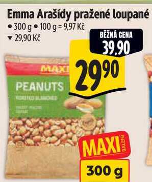 Emma Arašídy pražené loupané, 300 g