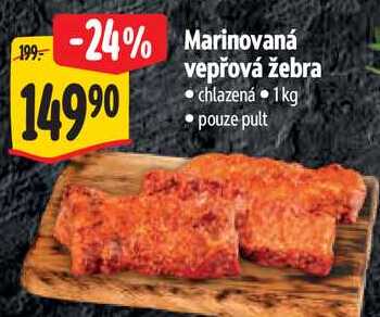 Marinovaná vepřová žebra, 1 kg