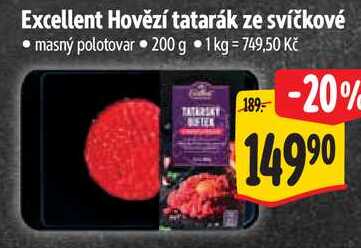 Excellent Hovězí tatarák ze svíčkové, 200 g