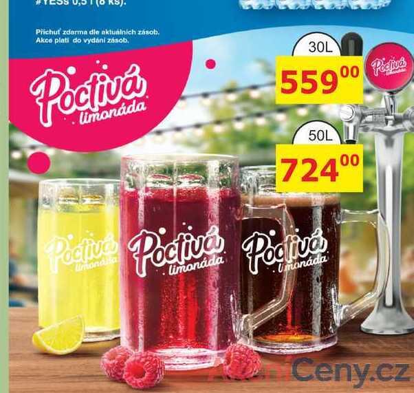 Poctivá limonáda od Poděbradka sud 50l