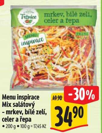 Menu inspirace Mix salátový - mrkev, bílé zelí, celer a řepa, 200 g
