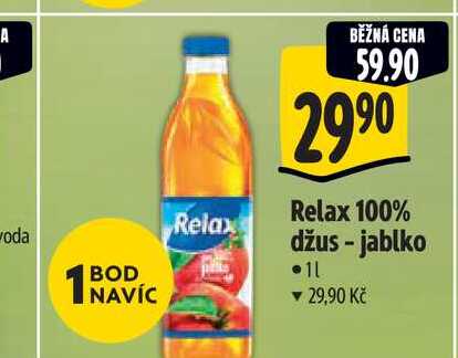   Relax 100% džus - jablko  1 l