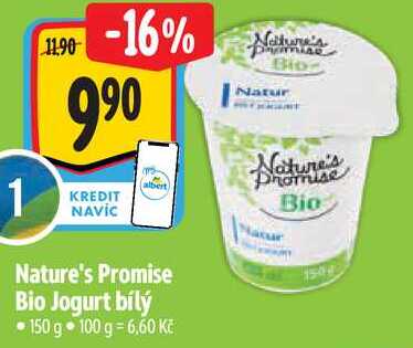 Nature's Promise Bio Jogurt bílý, 150 g 