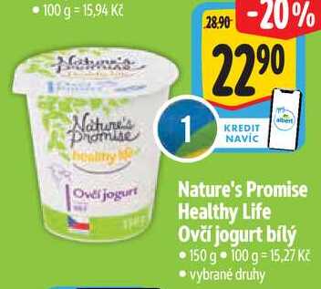 Nature's Promise Healthy Life Ovčí jogurt bílý, 150 g 