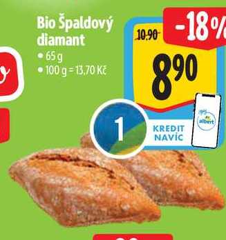 Bio Špaldový diamant, 65 g