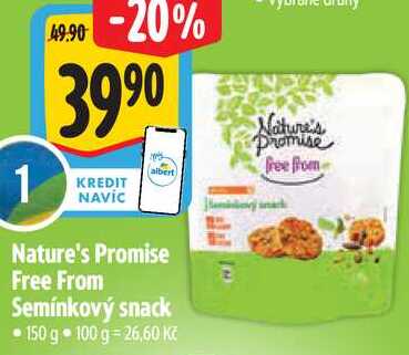Nature's Promise Free From Semínkový snack, 150 g 