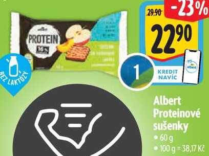 Albert Proteinové sušenky, 60 g