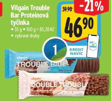 Vilgain Trouble Bar Proteinová tyčinka, 55 g 