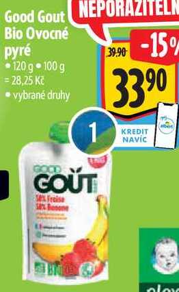 Good Gout Bio Ovocné pyré, 120 g